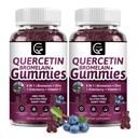 (2 Pack) Quercetin Gummies - Quercetin with Bromelain 2378mg - Mieszanka z Elderberry, Echinacea Purpurea Extract, Cynk, Witamina C, D3, K2, Complex Supports Immune, Kardioviral & Research Function