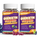 2 Pack Gumiaki Quercetin, 1000mg Quercetin z Bromelain Cynk Elderberry, Wsparcie immunologiczne i przeciwutleniające, Gumiaki wegańskie dla dorosłych i dzieci, 120 Hrabia