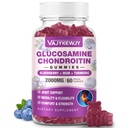 Bez cukru 2000mg Glukozamina Gummies Chondroitin, Glukozamina o dodatkowej mocy z Chondroitin MSM & Turmeric, Suplement Joint Support, Antyoksydant Immune Support - 60 Gummies