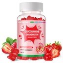 DANEW Pro Glukozamina Gummie Chondroitin z SM & Elderberry Extra Siła - Wspólne wsparcie, Antyoksydant immunologiczny Suplement wsparcia dla dorosłych, Mężczyźni i przędza gumki truskawkowe