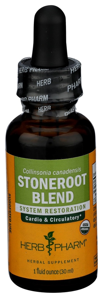 Herb Pharm Certified Organic Stoneroot wyciąg płynny do układu krążenia i układu krążenia, 1 Oz