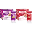 Quest Frosted Cookies Twin Pack with Birthday Cake 1g Sugar 10g Protein 2g Net Carbs Gluten Free 8 Count and Strawberry Cake 1g Sugar 10g Protein Net Carbs Gluten Free 16 Cookies