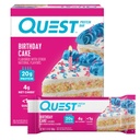 Quest Nutrition Birthday Cake Protein Bars, 20 g Protein, 4g netto węglowodany, 1 g cukru, Gluten Free, Keto Friendly, 4 Hrabia