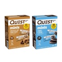 Quest Nutrition Mini Bary protein Bundle, Ciasteczka czekoladowe i ciasteczka & śmietana, Wysokie białka, Niskie węglowodany, Keto Friendly, 14 liczyć każdy