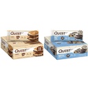 Quest S 'mores & Cookies & Cream Dipped Protein Bars Bundle, Wysokie Białko, Gluten Free, Keto, 12 Count