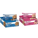 Quest Nutrition Owsianka Czekoladowy Chip Protein Bar, Wysokie Białko, Niskie węglowodany, Gluten Free & White Czekoladowy Batoniki malinowe, Wysokie Białko, Niskie węglowodany, Gluten Free