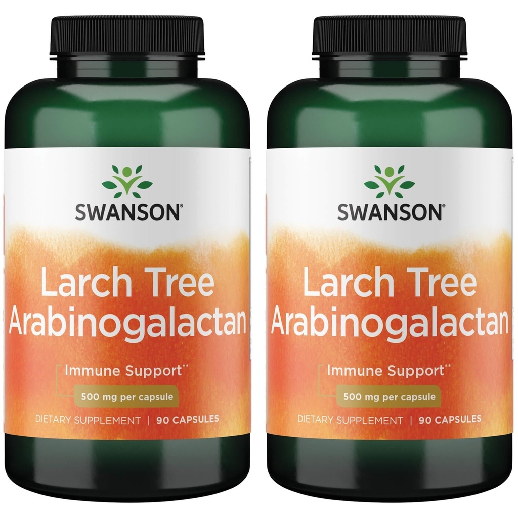 Swanson Larch Tree Arabinogalactan 500 mg 90 Caps (2 opakowania)