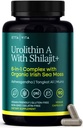 Urolithina- Complex w Shilajit, Organic Sea Moss, Ashwagandha & Tongkat Ali, Natural Energy, Libido, Hormon Balance i Focus for Men & Women (Made in USA - 3. Party Tested)