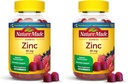 Nature Made Cynk Supplements 30 mg Per Serving, Dietetyczny suplement do immunologicznego zdrowia i wsparcia przeciwutleniaczy, 60 Gummies cynku, 30 Day Supply, (Opakowanie 2)