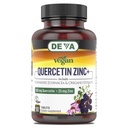 DEVA Vegan Quercetin 500mg Plus 25 mg Cynk z Elderberry, Echinacea i Oregano Ekstrakty N- składników zwierzęcych - 90 tabletek, 1- opakowanie