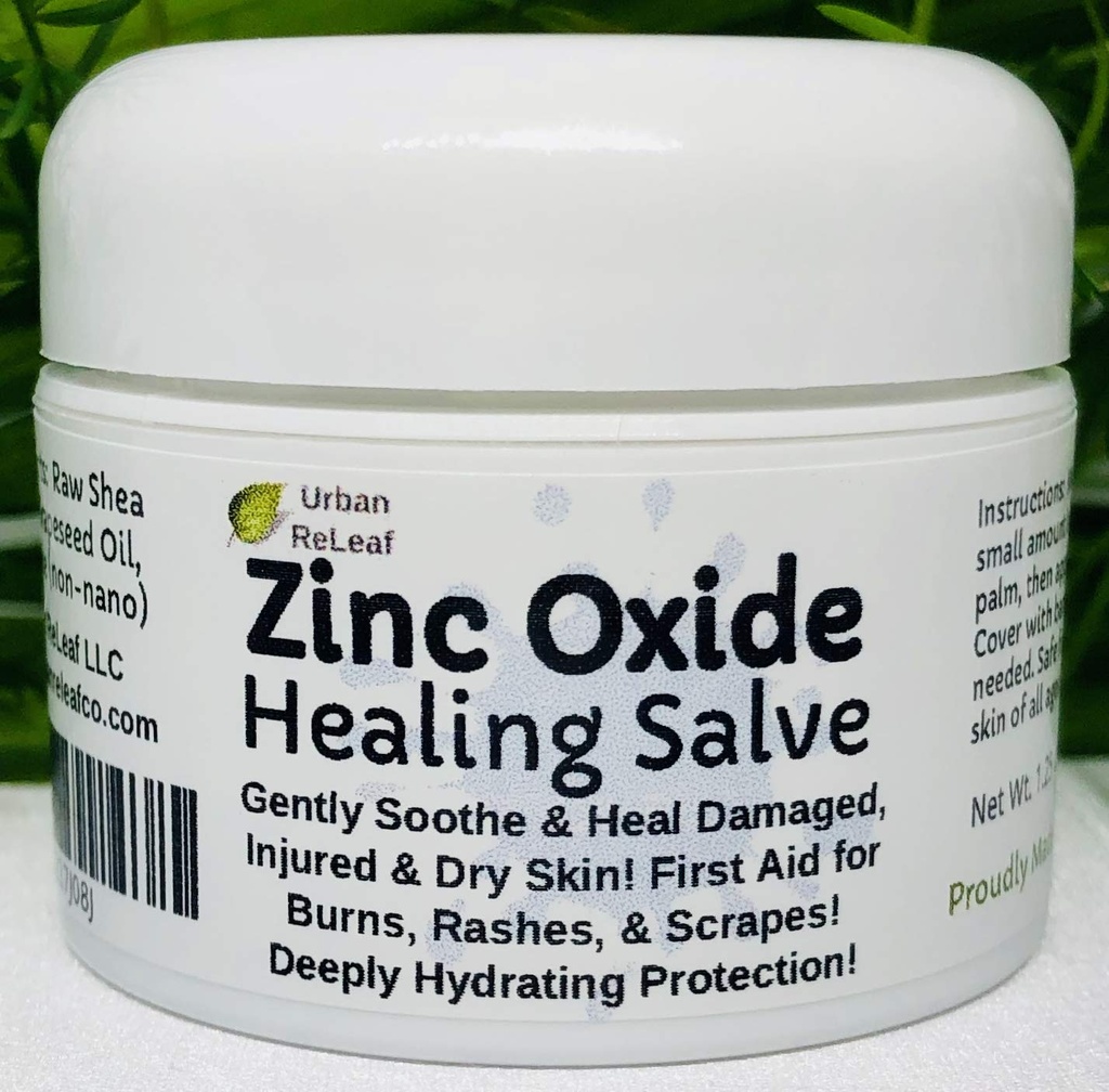 Urban ReLeaf Cynk Oxide Salve! Delikatnie soothe & Chroń uszkodzone, zranione i suche skóry! Pierwsza pomoc, Burns, wysypka, Scrapes! Deeply Hydrating Protection. 100% naturalne! Delikatna skóra w każdym wieku.