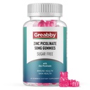 Gumie cynku - Pikolinian cynku 50mg, Cukier wolny, Wysoko Absorbowalny Cynk Pikolinian suplement dla dzieci i dorosłych, Wsparcie wzrostu, Funkcja immunologiczna, Zdrowie skóry, 60 Gumiaki