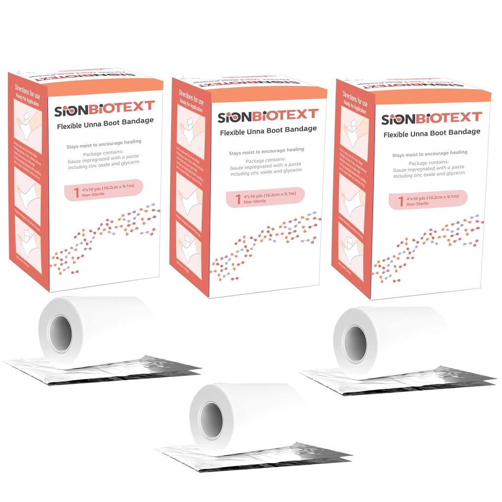 Unna Boot Cynk Elastyczny opatrunek kompresji Utrzymanie wilgotnego środowiska leczącego Medical Dressing Wrap Gaze EMS Pierwsza pomoc Dostawa 4 Inches X 30 Stopa Roll