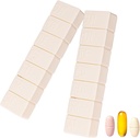 2Pack Cotygodniowy Pill Organizator, Bardzo duży 7 Dni Pill Cases Travel Codzienne Pill Box for Fish Oil, Wapnia Tablets Supplements and Other witaminy Pill