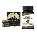 ORGANIC SPREE Pure Himalayan Shilajit Resin & Mucuna Supplement - 20g & 120 Tablets - 85 + Trace Mineral Fulvic Acid Resin & USDA Organic Mucuna Prusiens