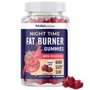Night Time Fat Burner Gummies z Melatonin dla wsparcia Sleep & Weight Loss 124; Benger Supressant & Metabolizm Booster, Shred Belly Fat Podczas snu 124; Dieta Suplement dla kobiet i mężczyzn 124; 60 Ct