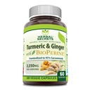 Herbal Secrets Turmeric Curcumin & Ginger with BioPerine Supplement Agregat 124; 2,250 Mg Per Serving Agregat 124; 180 Kapsułki Agregat 124; Non- GMO Agregat 124; Gluten Free Agregates 124; Made in USA