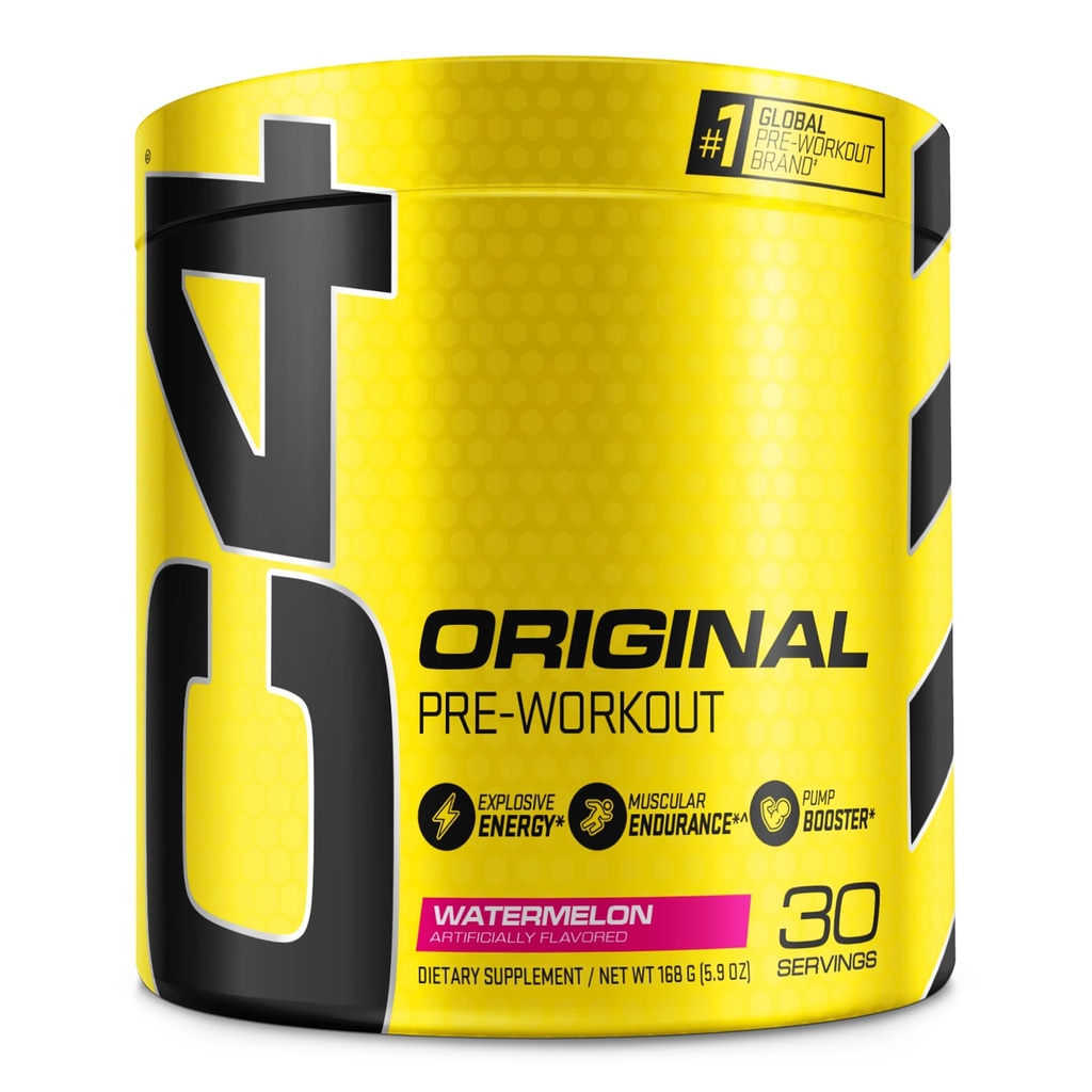 C4 Oryginalny wstępny trening proszku Arbuz cukru Bezpłatny trening suplement energetyczny dla mężczyzn i kobiet 150mg kofeina + Beta Alanina + kreatura 30 Służenie
