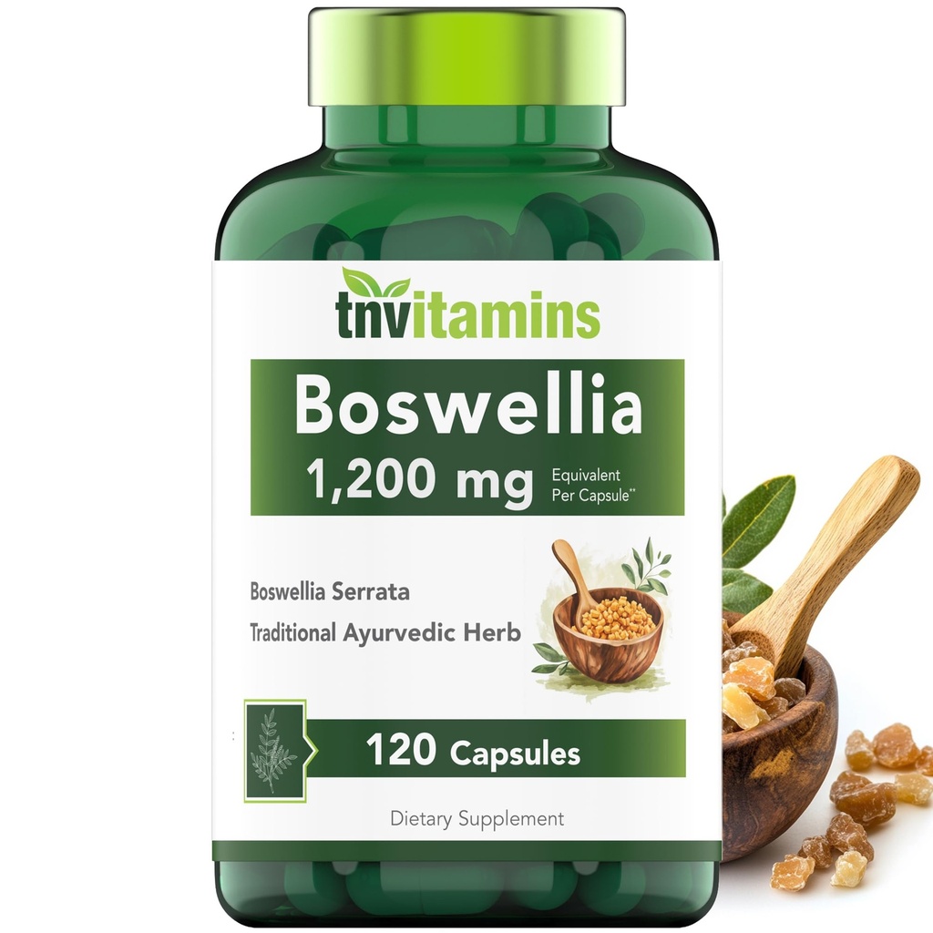 Tnvitames Boswellia Extract Kapsułki, 120 Hrabia 124; 1200 mg Per kapsułki 124; 65% Kwasy Boswellic + 10: 1 koncentrat ekstrakt 124; Boswellia Serrata Support 124; Joint & Mobility Support *