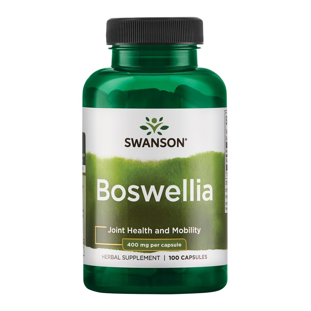 Swanson Boswellia Joint Flexibility Movement Support Ayurvedic Herb (Boswellia serrata żywica) 400 mg na kapsułkę 800 mg na serving 100 Count