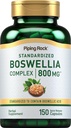 Piping Rock Boswellia Serrata Extract Supplement Supplement Defined 124; 150 kapsułki Defined 124; Boswellic Acid Complex Defined 124; Non- GMO, Gluten Free Formula