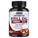 Kryl Oil 1200mg, Antarktyka Omega Oil 3 Suplement z EPA, DHA Astaksantyna i fosfolipidy dla Heart & Brain & Joint Health, No Fishy Aftersmast, 120 Softgels (60 Servings)