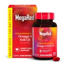 MegaRed - Omega-3 Oil kryll 350mg Softgels (130 Count in A Bottle), EPA & DHA Omega-3 Acids fatty with No Fishy Aftersmast W przeciwieństwie do oleju rybnego, Zawiera przeciwutleniacz Astaksantyna