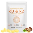 Daiasns Witamina D3 K2 10000iu Wspiera mięśnie i zdrowie mózgu -Wysoka potencja D3 K2 Suplement pomaga w immunologicznym i sercowo - 120 Softgels