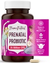 Mama Naturalne Probiotyki Prenatalne dla kobiet - Gut & Immune Support dla ciąży, Karmienie piersią i Postpartum * 124; 25 Miliard CFU, 12 Szczepy Probiotyczne i Prebiotyczne Mieszanka do wspierania mamy i dziecka