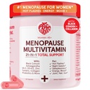 Peach Perfect Menopauza Multivitamin 124; 21 Witaminy dla kobiet 45 + 124; Czarny Cohosh, Ashwagandha, Witamina D3 + K2, Probiotyki i Kolagen 124; Wsparcie dla gorących błysków, Mood Swings, Joint & Skin Health 124; 30 SVG