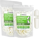 XPRS Nutra Vegan Rozmiar 00 Kapsułki rozdzielone - 100 Hrabia Premium Kapsułki puste Separowane w workach - 00 Pigułki Puste do napełniania suplementu DIY (biały)