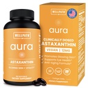 WellPath Astaxanthina 12mg Softgets 124; Vegan Astaxanthina Suplementy z mikroalg 124; Przeciwutleniacze do nawadniania skóry, Elastyczność i zdrowie oczu 124; Non-GMO, Made in USA, 2 Month Supply