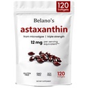 Belano 's Astaxanthina 12 mg, Astaxanthina Softgels, Premium Astaxanthin Antioksydant Supplement Amendment 124; Health & Energy Support, Non-GMO, Vegan- Friendly & Gluten- Free - 120 Softgels (1 worek)