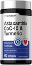Horbäach Astaxanthina 12mg XI124; z CoQ- 10 & Turmeric XI124; 60 Softgels XI124; Premium Formula XI124; Non-GMO, Gluten suplement wolny