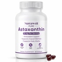 NutraWell Astaksantyna 12 mg, z oleju kokosowego, suplement wsparcia przeciwutleniacza, Non-GMO, Gluten Free, 60 Softgels