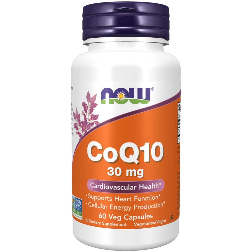 Teraz suplementy, CoQ10 30 mg, stopień farmaceutyczny, All- Trans Form wytwarzany przez fermentację, 60 kapsułki Veg