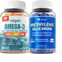 Vegan Omega 3 Gummies 1280mg + Metyleno Blue Gummies dla ludzi