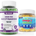 NEWISS Gumiaki nikotynamidowe + Dzieci Omega 3 Gumiaki