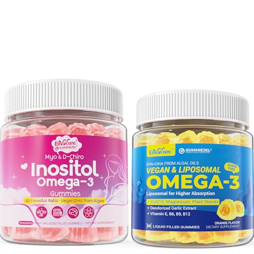 Wegańskie gumki Omega-3, inozytol + gumki Omega-3, 2 opakowania