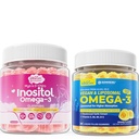 Wegańskie gumki Omega-3, inozytol + gumki Omega-3, 2 opakowania