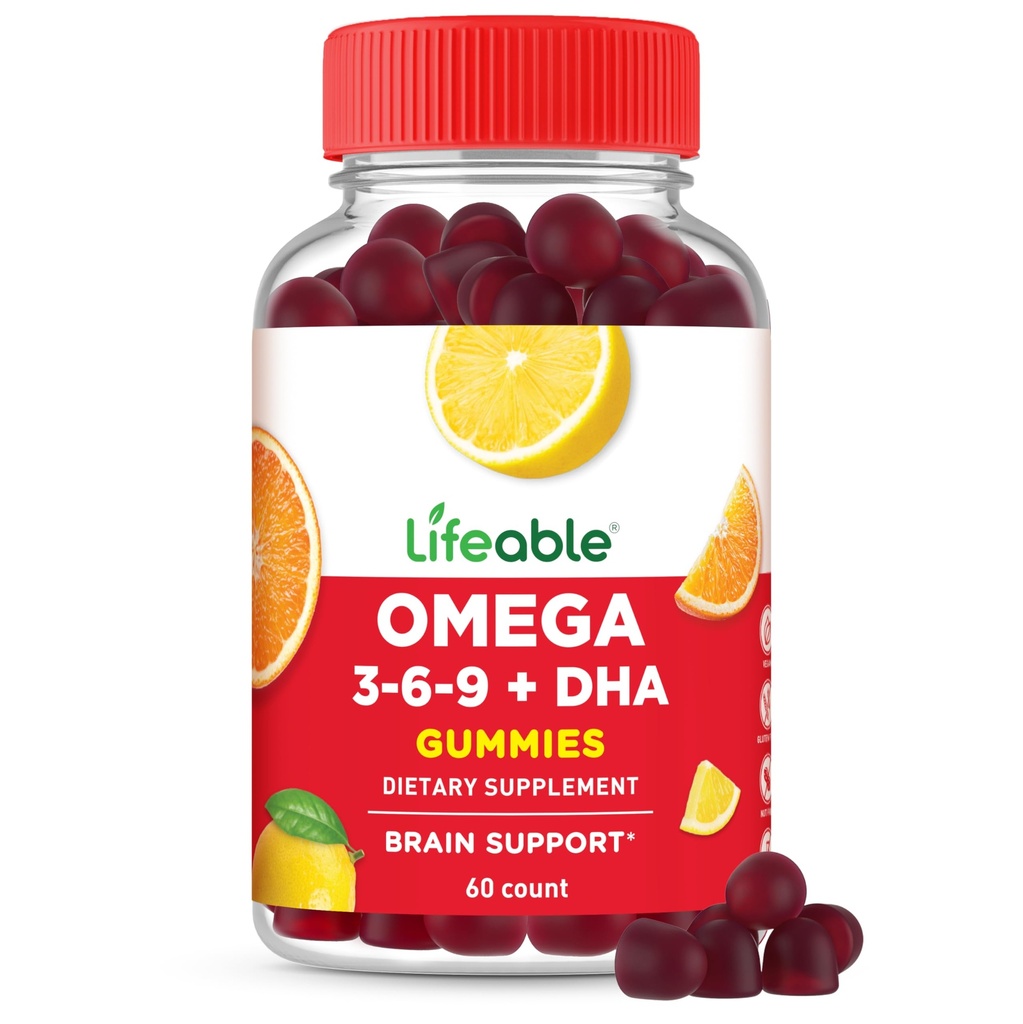 Żywa Omega 3 6 9 Gummies Yellow 124; z Vegan DHA Supplement Equipment 124; Olej rybny alternatywny od oleju lnianego na bazie roślin