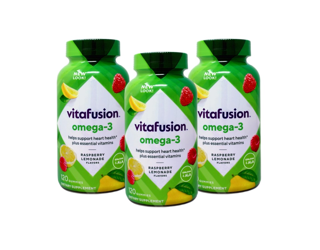 Witafuzja Omega-3 GTLvb Gummies - 120 Liczba (3 opakowania)