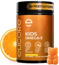 Premium Kids Omega 3 Gummies – Orange Flavor Fish Oil for Kids – Omega 3 Gummies for Children – No Fish Burps – Brain, Eye & Immune Support – 2 Month Supply