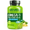 NATURELO Burless Omega 3 Fish Oil Supplement - 1100mg Trigliceryde Omega-3, EPA + DHA, Liquid Fish Oil for Heart, Eye, Brain, Joint Health - 120 Softgels, 4 miesiące dostaw