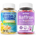 Wegan Omega-3 1000mg + kurkuma, suplementy szafranowe Gumiaki