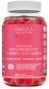 RUWAA NUTRITION Kids Organic Probiotic Gummies for Digestive Health, Immune Support, Constipation, Bloating. 2.5 Billion CFU, Strawberry Flavor, Chewable Probiotics for Children Ages 4+, 30ct (1)
