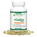 Zaytun Halal Witamina D3 5000 j.m., 180 Mini Softgels, Wspiera kości, Zdrowe mięśnie Funkcje & immunologiczne, Premium Witamina D z Safflower Oil, 6 miesięcy dostaw, Non-GMO, Gluten- Free, Made in USA