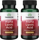 Swanson Alpha Lipoic Acid - Natural Supplement Supplement Supplement Supplement Healthy Blood Pressure Levels Alone In a Normal Range - Promotes Carbohydrate Metabolizm - (120 kapsułki, 100 mg każdy) (2 opakowania)