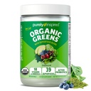 Superowo natchniony organiczny zieleń proszek Superfood Smoothie Mix, Unflavored (30 Służenia) - Super Zielone z probiotyki, Spirulina & Chlorella dla Gut & Digestive Health - Wegan