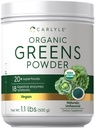 Carlyle Organic Greens Powder Building 124; 17.6 oz Supplement Description 124; Relieves Ocasional Gas, dyskomfort & Bloating Description 124; z 20 + Superfoods, 18 Digestive Enzymes, i Prebiotics Description 124; Vegan, Non-GMO i Gluten Free